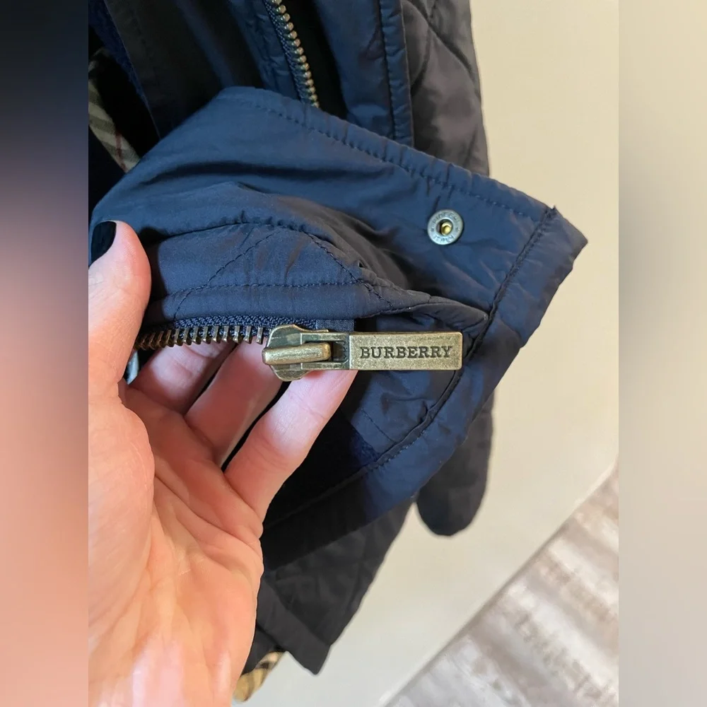 Burberry London Quilted Navy Jacket Mens Size 48 IT - Picture 5 of 9